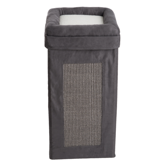 Soft'n Scratchy Collapsible Cat Tower - Charcoal / White