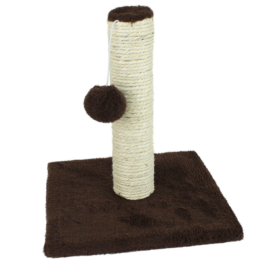 Cat Scratch Post Scratching Pole Toy Kitten Spiral Play Ball Activity Sisal Fun