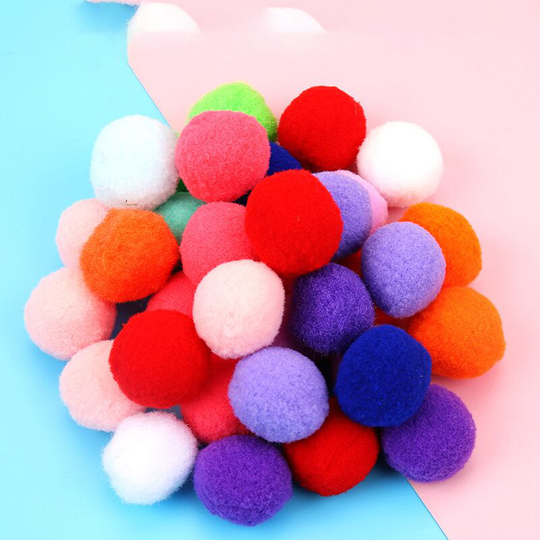 40pcs Cat Toys Balls 3CM, Soft Colorful Cat Balls Cat Pompoms Ball Kitten Pet Toy Interactive Toy