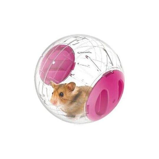 12cm Gym Ball for Hamsters and Mice, Small Animal Activity Toy, Exercise Ball for Dwarf Hamster, 3 Colors to Choose (Pink)