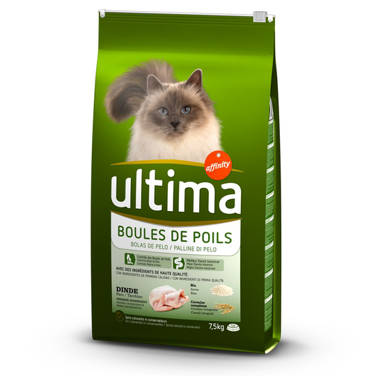 Ultima Hairball Control - Turkey & Rice - 7.5kg