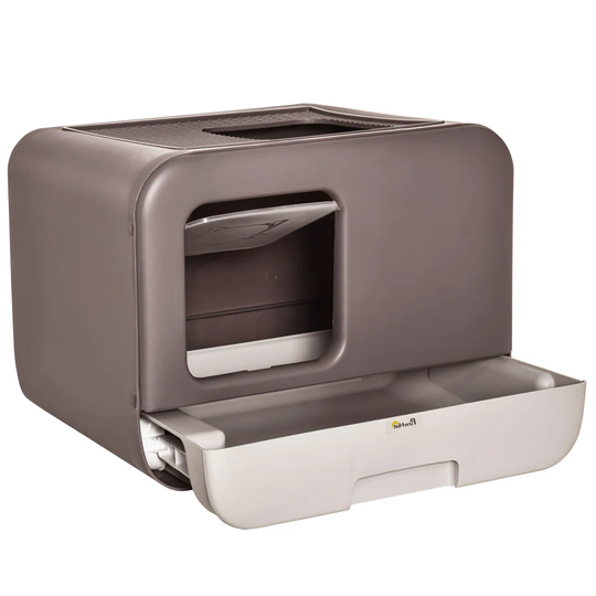 Cat Portable Pet Toilet Fully Enclosed Kitten Pan With Scoop Purple Standard Litter Box