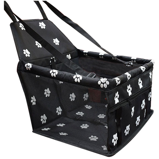 Dog Car Seat Cover, Dog Car Seat Cover Pet Covers, Support Rod Style with Black Paw Print, 40 * 30 * 25cm, 1 Piece