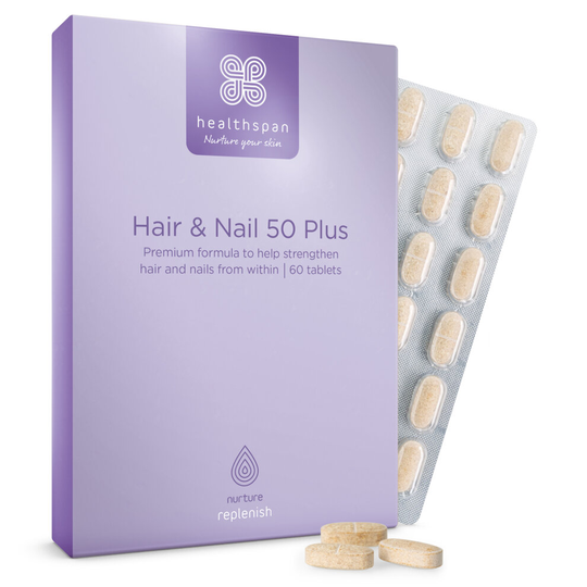 Healthspan Replenish Hair & Nails 50 Plus ,60 Tablets, Skincare