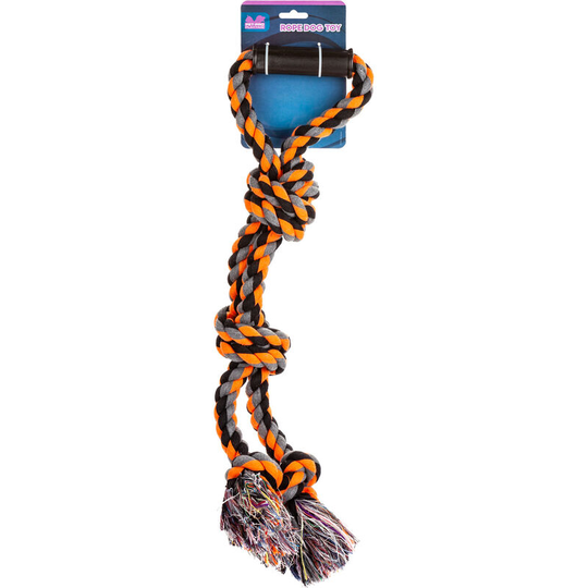 VFM - Orange Double Knot Rope Jumbo Dog Toy With Handle - Pet-Pro
