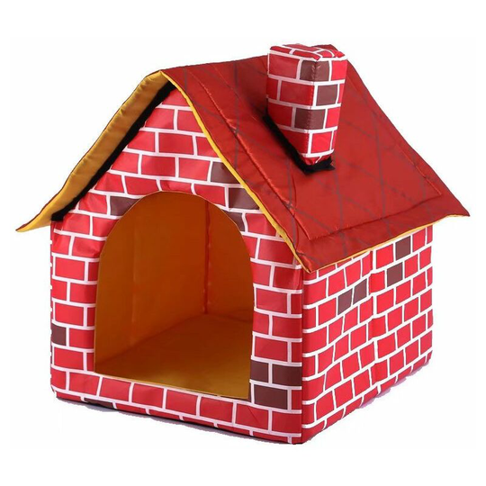 Perle Raregb - Fireplace Pet House Dog Supplies Chimney Dog House Cat House Dog Cage Tent House Pet Supplies (Red 39 * 40.5 * 44 cm)
