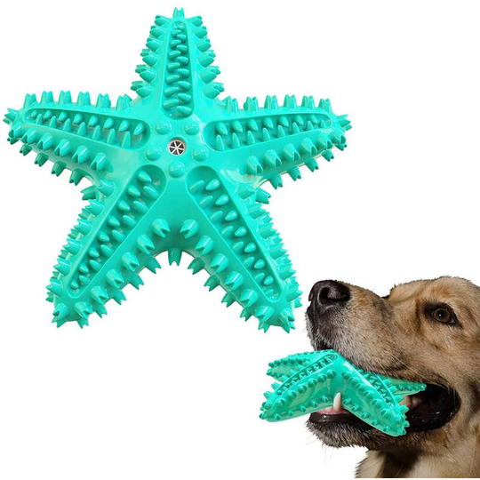 Dog Chew Toys Dog Toys Tough Durable Dog Squeaky Toothbrush Toys for Aggressive Chewers Large Breed Dental Care Teeth Cleaning, blue
