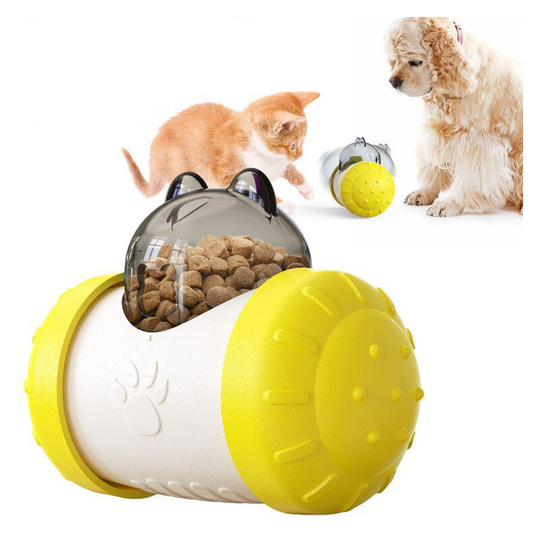 MUFF Tumbler Leaking Ball, Pet Leaking Device, Used For Pet Interactive Training yellow