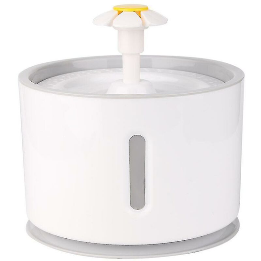 FVO - Pet Feeder 2.4l Automatic Cat And Dog Drinking Fountain Led Electric Pet Drinking Feederwindow With Lightgrey