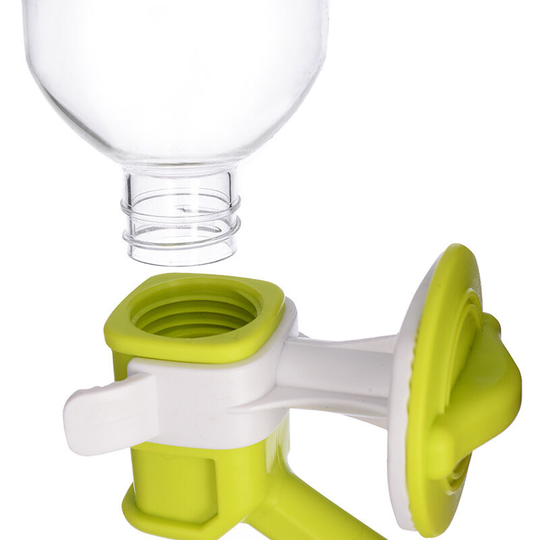 MUFF Pet Wall Mounted Drinker - Non Wet Hair Roller Drinking Water Bottle green