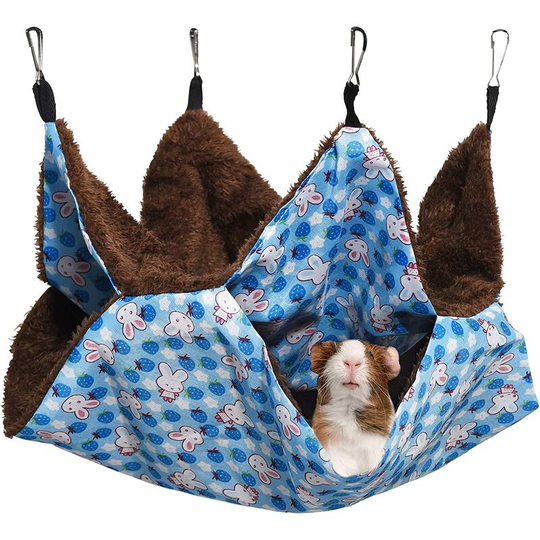 Small animal cage hammock, small animals hammock, 3-layer sugar hammock, hamster cage accessories, cozy small animal bed for chinchillas, parrots,