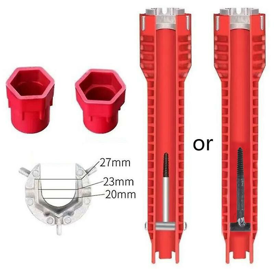 Multifunction Faucet Wrench Sink Installer Tools Water Pipe Spanner Tackle Tool For Toilet Bathroom Thsinde