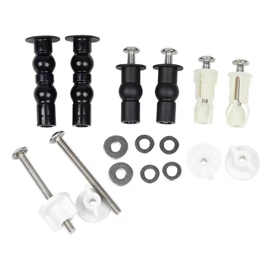 Universal Toilet Seat Screws and Bolts, Bolts Screw Nuts Top Mount Seat Hardware Kit - 3 Pairs - Muff