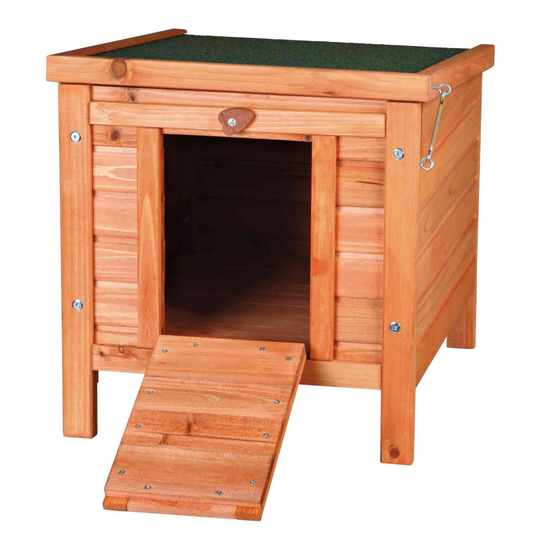 Trixie Rabbit & Guinea Pig, Cat Hideout With Lift Up Roof & Ramp