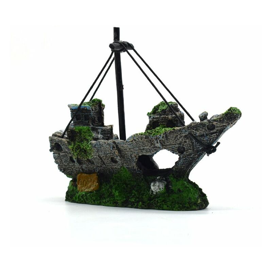 Perle Rare - Aquarium decoration in the shape of Galleon for aquariums 145 x 55 x 120 mm