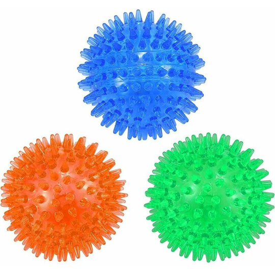 3 Pack Squeaky Dog Balls, Dog Chew Ball, Pool Float Toy, Puppy Throwing Toy, Boredom Chew Toy - 6.5cm