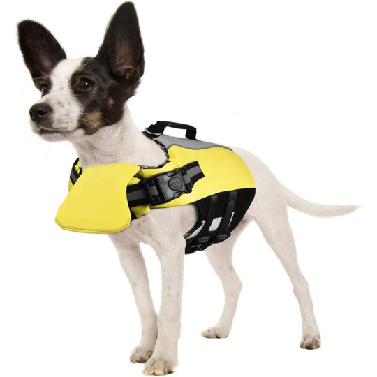 Life jacket for dogs - reflective dog life jacket Float Coat Life jacket swim training with padding for small, medium, large dogs M