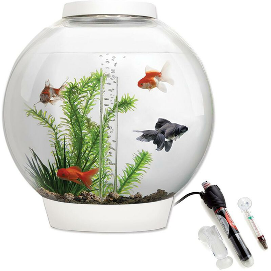 Biorb - Classic 30L Aquarium in White with mcr led Lighting and Heater Pack