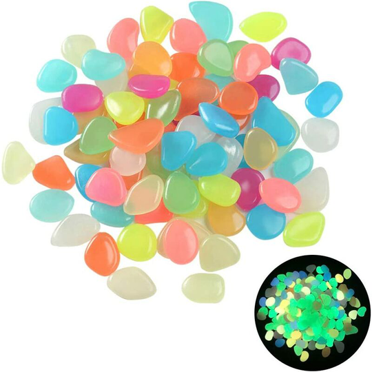 Perle Raregb - Pierre Lumineus, Bright Pebbles, Phosphorescent Pebbles, Fluorescent Pebbles, Aquarium Bright Stone, Suitable for Decorative Vases,
