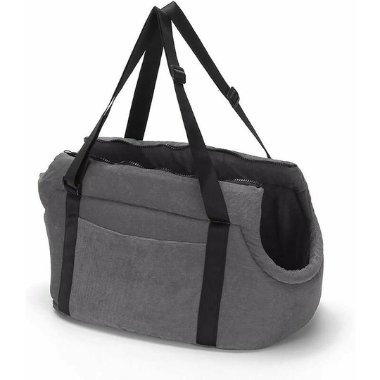 Washable Dog Carrier Bag Cat Handbag Dog Carrier Basket Rabbit Bag Corduroy Travel Bag for Countryside Pets, Gray m