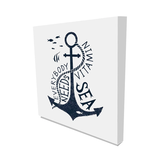 Everyone Needs Vitamin Sea - Wrapped Canvas Graphic Art Print