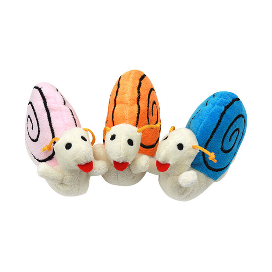 Pet Toys Dog Cats Puppy Snail Plush Doll Toys Soft Stuffed Doll Playing Squeaky Chew Toy For Boy Girl Kids