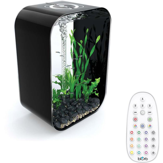 Biorb - life 60L Black Aquarium Fish Tank with Multi Colour led Lighting