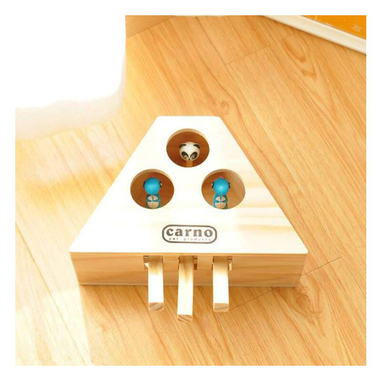 Pet toy in solid wood toy for cat hamster machine cartoon interactive funny cat toy small toy for children