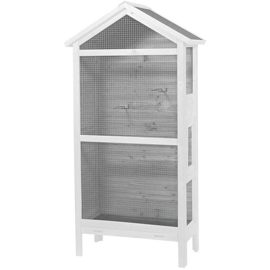 Aviary Asti Cottage 82x40x160 cm Wood Duvoplus - White