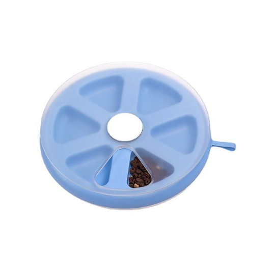 Pet slow food bowl dog bowl food bowl anti-spill rice bowl fun slow food bowl, dog toys dog food distribution toys slow feeder - blue