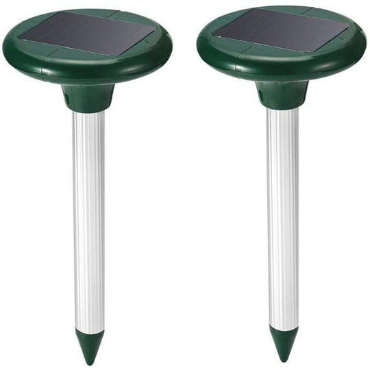 Rodent Control 2 Pack Solar Mole Repeller Solar Snake Repellent Mole Repeller Ultrasonic Animal Mice Repeller for Garden Lawn Outdoor