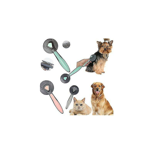 Pet Self Cleaning Grooming Brush Pet Hair Removal Comb Dog And Cat Hair Removal Comb Aqua Thsinde