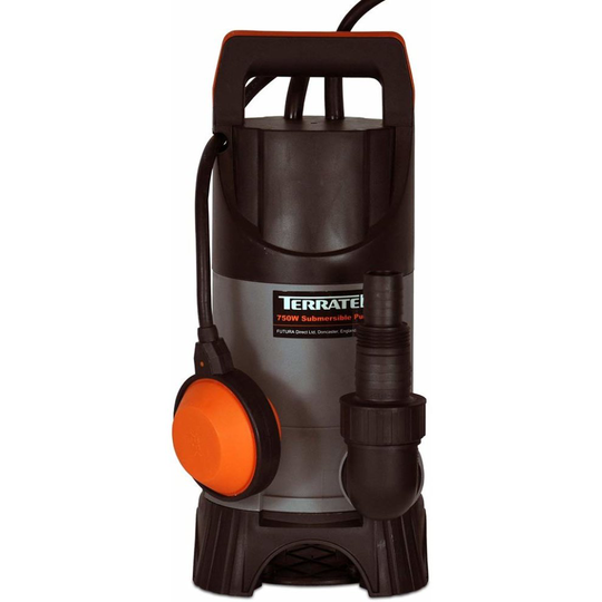 Terratek Pro 400W Submersible Water Pump, Suitable for Pumping Dirty Water, Great for Swimming Pools, Flooded Cellars, Large Ponds & More