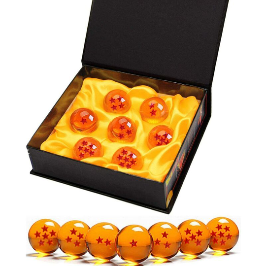 7 PCS Dragon Ball Dragonball Dragon Balls 1 to 7 Star With Gift Box - For Dragonball Z Gift (Diameter 4.3 cm)