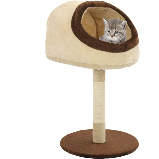 Cat Tree with Sisal Scratching Post 72 cm Beige and Brown VDTD07157 - Topdeal