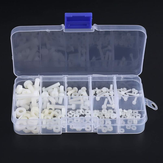 150pcs M2 M2.5 M3 M4 M5 White Nylon M2 M2.5 M3 M4 M5