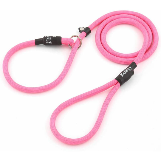 Strong Nylon Slip On Rope Dog Puppy Pet Lead Leash - No Collar Needed - Pink - Medium - Bunty