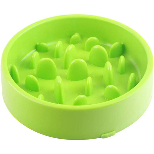 Slow Feeding Bowl for Dog and Cat Pet Bowl Non-Slip Slow Feeding Bowl Interactive Slow Feeding Bowl (Green)