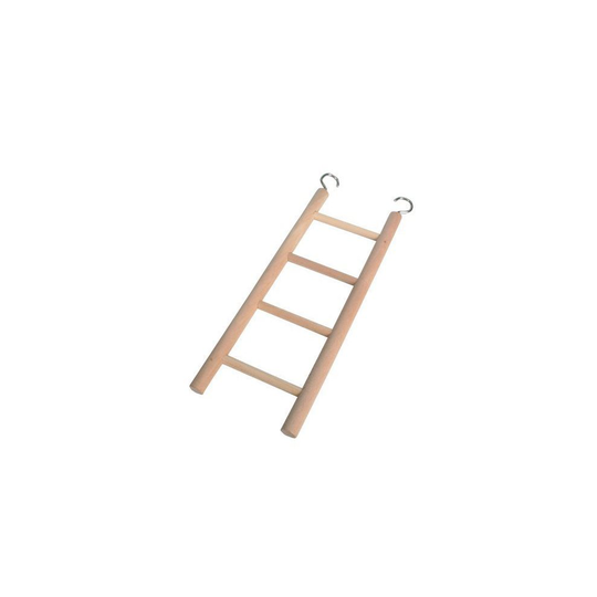 Trixie Wooden Ladder With Four Rugs, 20cm - Cage Bird Budgie Hamster Sizes 5 - wooden ladder cage bird budgie hamster trixie sizes 5 ladders rodent