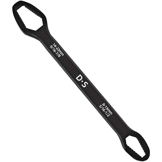 Adjustable Wrench Universal Wrench Multifunctional Double-Sided Wrench Nut Clamp Chrome Vanadium Self-Tightening Wrench 27CM Black Soekavia