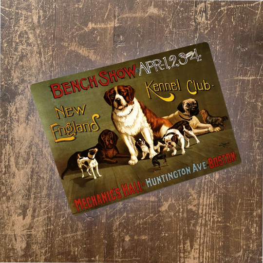 Dogs Kennel Bench Show - Metal Animal Wall Sign
