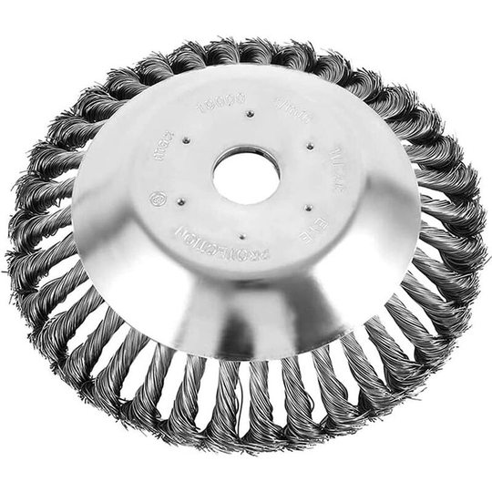 Tinor - Grass Trimmer Cutter Head with Cone Knotted Wire, Wire Brush Head for Metal Lawn Mower Weeding Tray for Brushcutter Attachment, Garden Weed