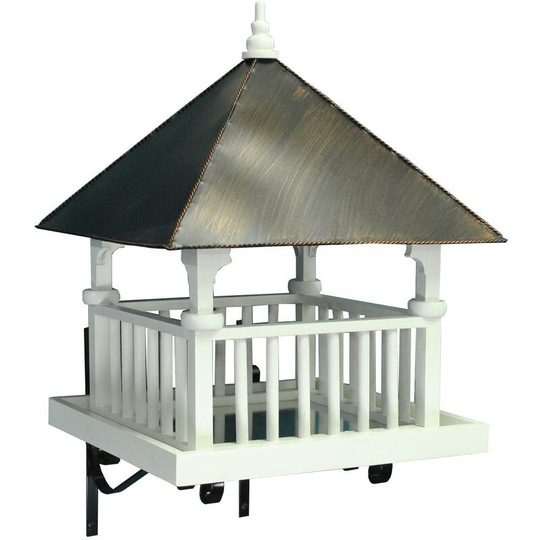 St Brelades White Wooden Bird Table