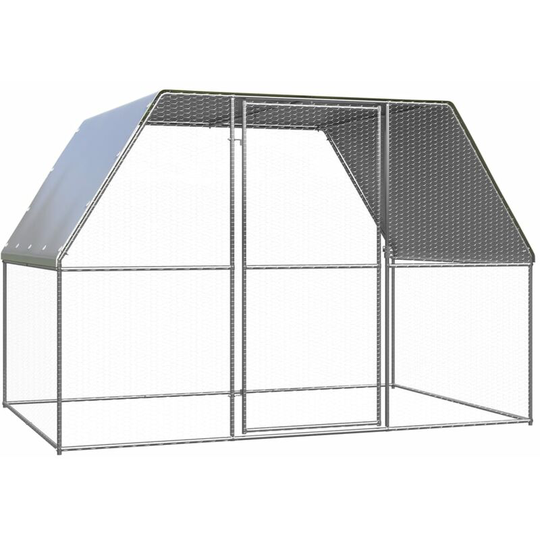 Vidaxl - Outdoor Chicken Cage 3x2x2 m Galvanised Steel Silver