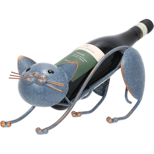 Iron Wine Holder Lying Cat Wine Rack Metal Wine-bottle Holder Freestanding Wine Rack Home Decorative Ornaments Bar - Tomfeel