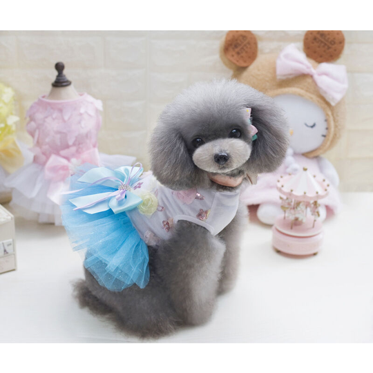 Dog Dress, Wakeu Pet Puppy Clothes Princess Tutu Skirt Vest Apparel for Small Dog Girl (m) (Suitable for 5-7 pounds)