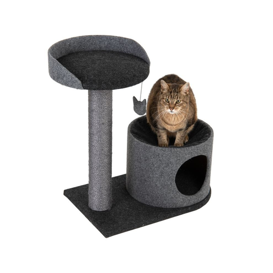 Cat Scratching Tree Padded Platform Hideaway Den Bed Sisal