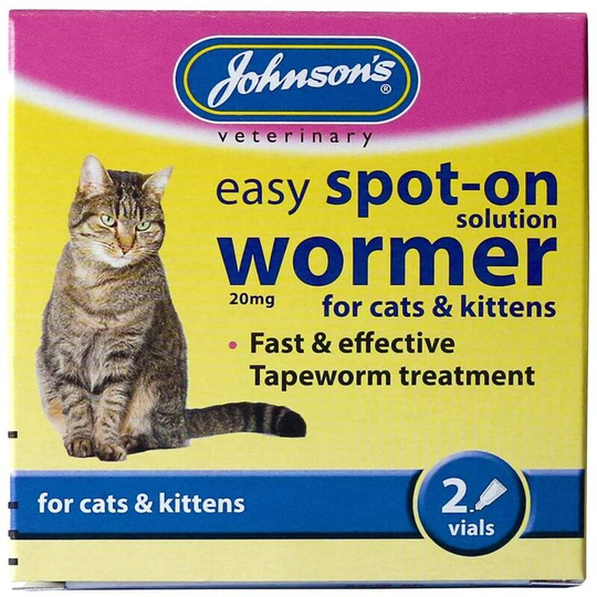 Johnsons Liquid Cat Wormer (Pack of 2) (One Size) (Multicoloured) - Multicoloured