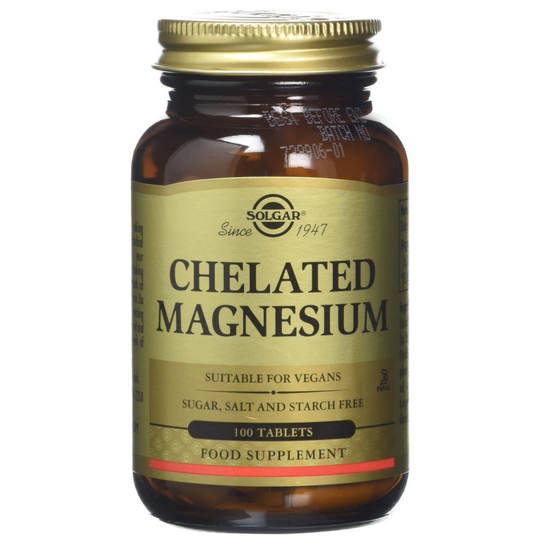 Solgar Chelated Magnesium Tablets - Pack of 100