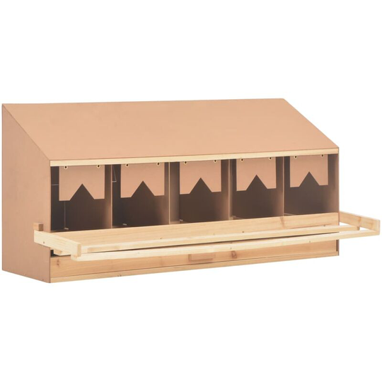 Chicken Laying Nest 5 Compartments 117x33x54 cm Solid Pine Wood Vidaxl n/a